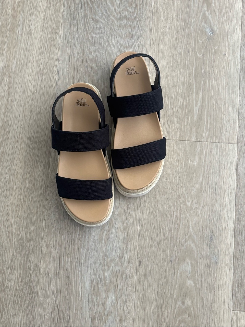 Wild Fable Black Strap Sandals